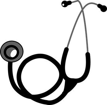 Stethoscope Icon Silhouette PNG image with a transparent background, free high-resolution download