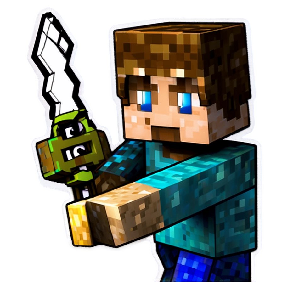 Steve Exploring Minecraft Png 05232024