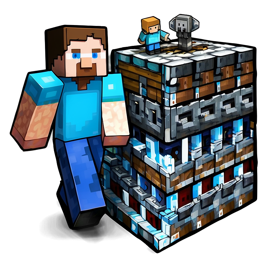 Steve Exploring Minecraft Png 80