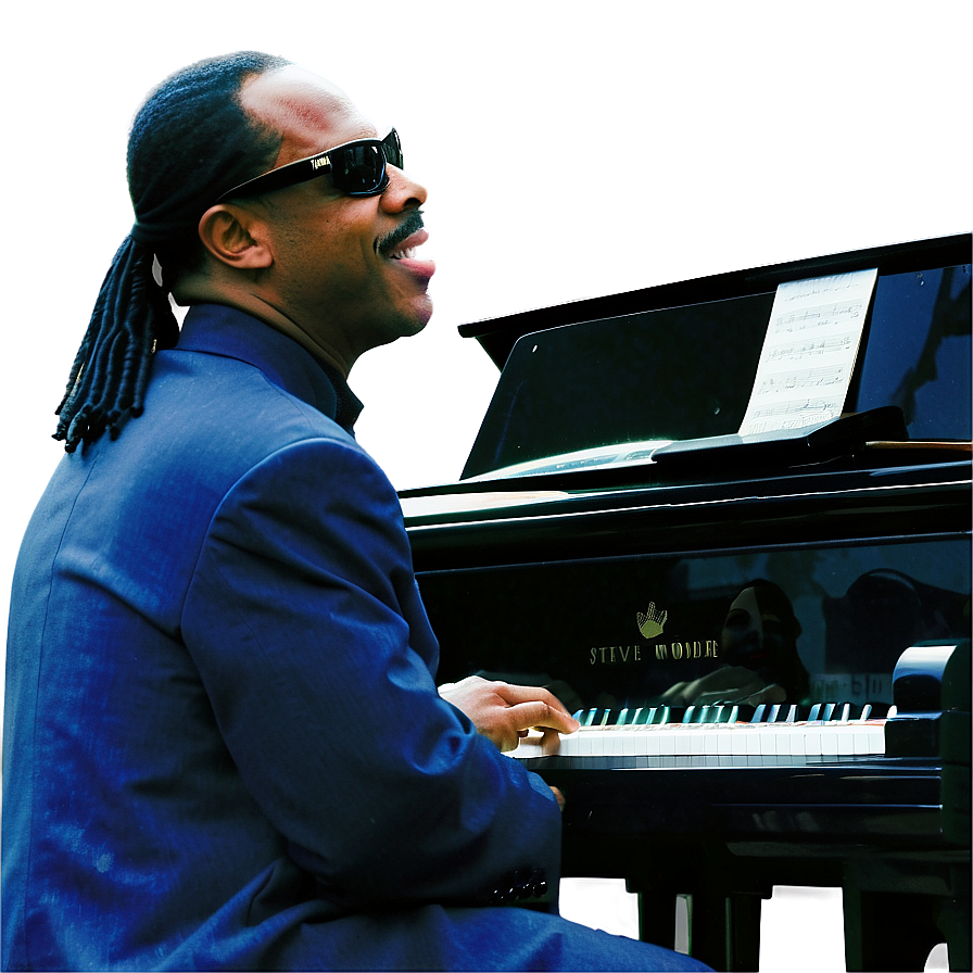 Stevie Wonder With Piano Png 26