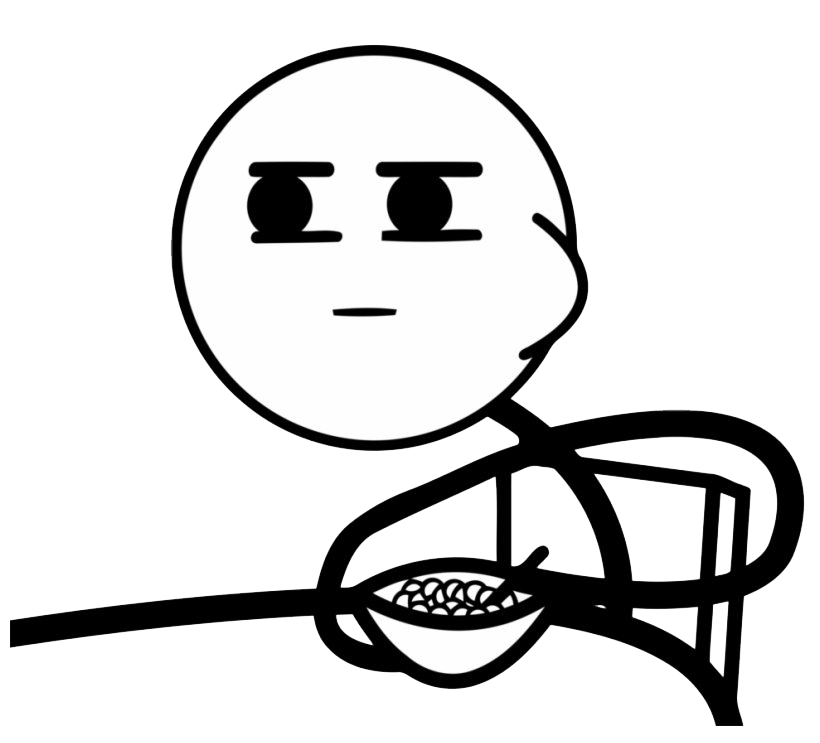 Stick Figure Cereal Bowl Contemplation.png PNG with transparent background