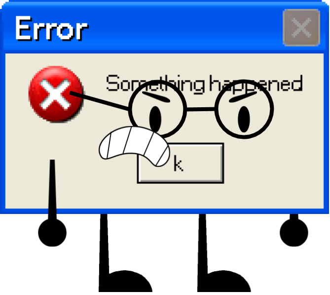 Stick Figure Error Message