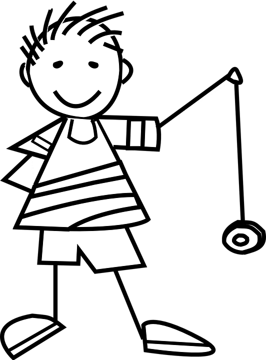 Stick Figure Playing With Yo Yo