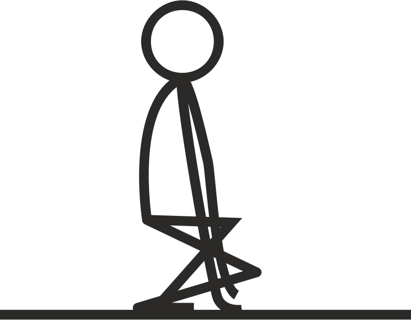 Stick Figure Squatting, HD Png Download PNG with transparent background