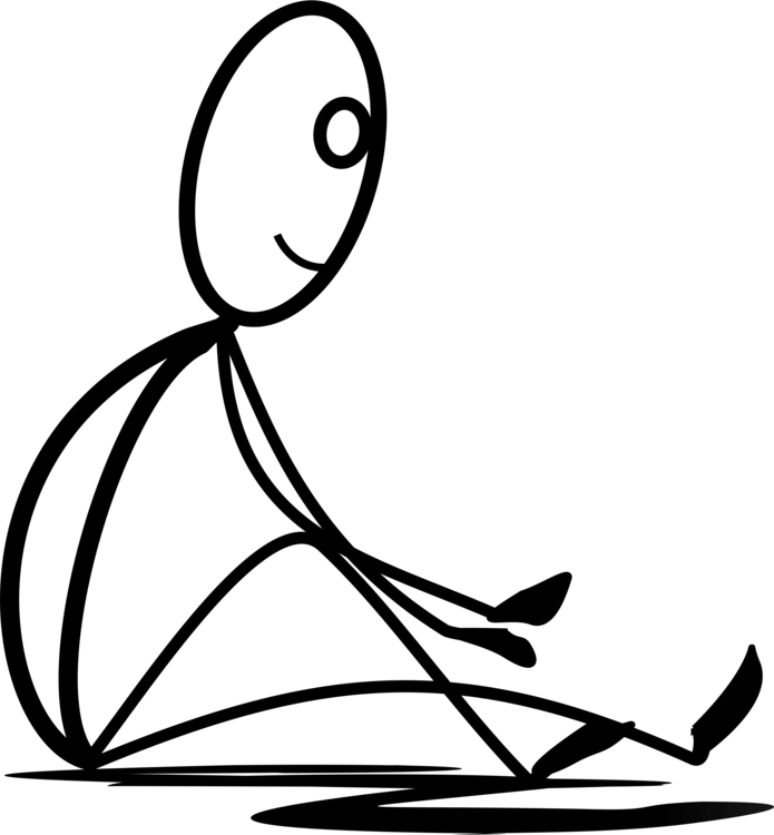 Stick Figure Sitting Down, HD Png Download PNG with transparent background