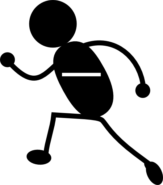 Stick Figurein Motion PNG with transparent background