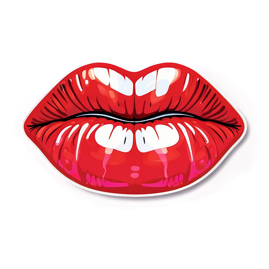 Sticker Kissy Lips Png 5