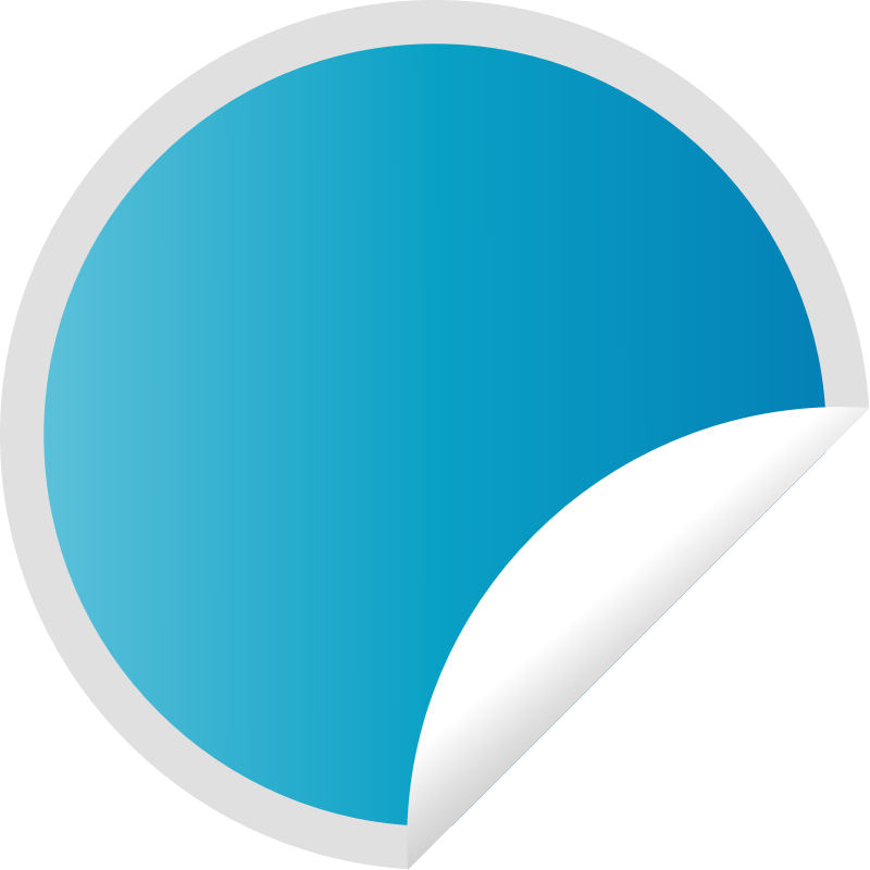 Sticker-blue - Peeling Sticker, HD Png Download PNG with transparent background