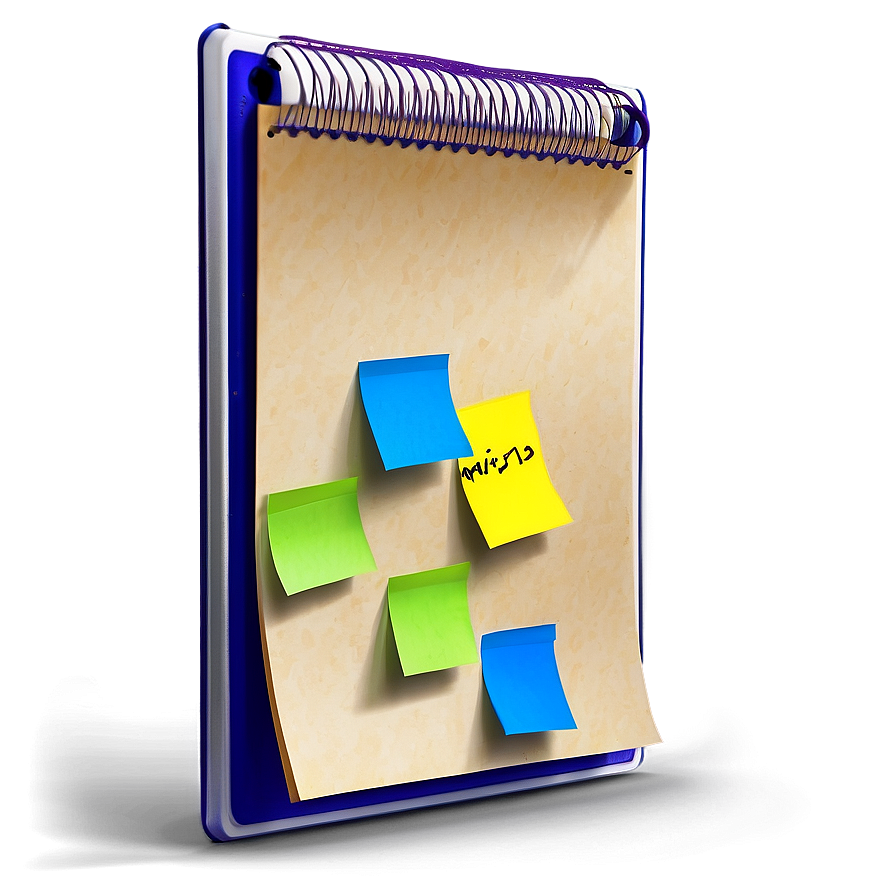 Sticky Note on Desktop PNG dlx16 PNG image with a transparent background, free high-resolution download