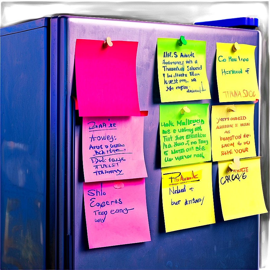 Sticky Note On Fridge Png Hww23