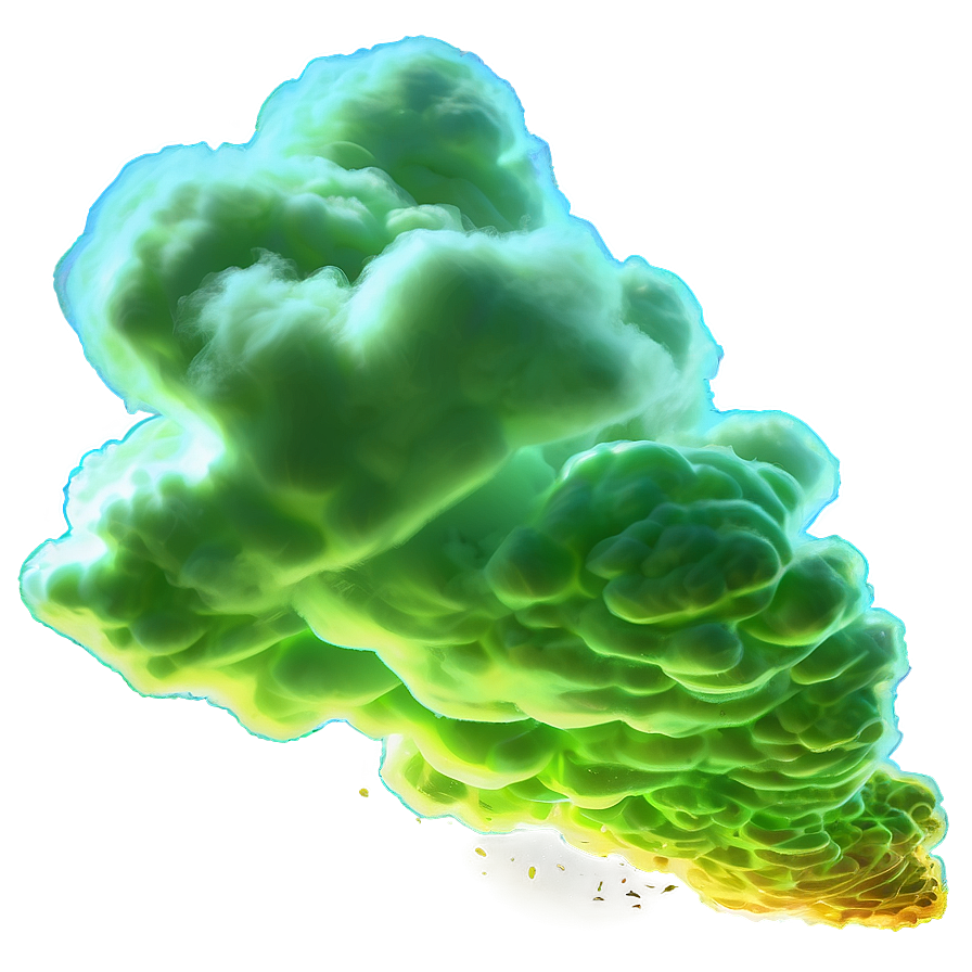Stinky Fart Green Cloud PNG 05232024 PNG with transparent background