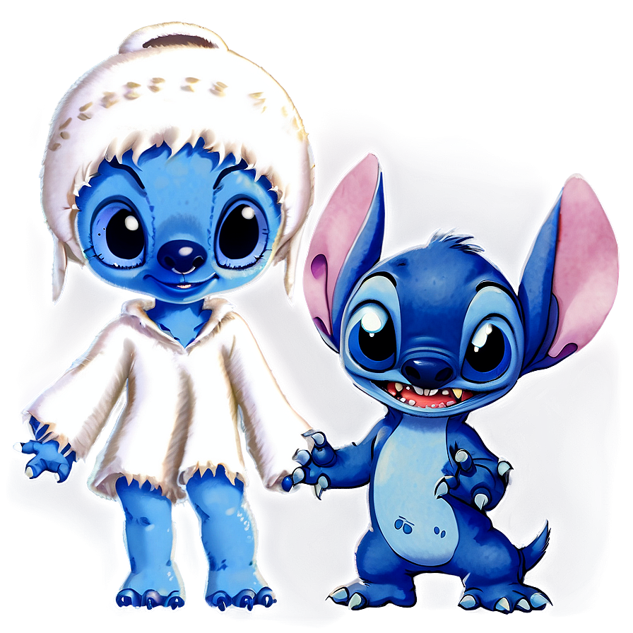 Stitch and Angel PNG 05212024 PNG with transparent background