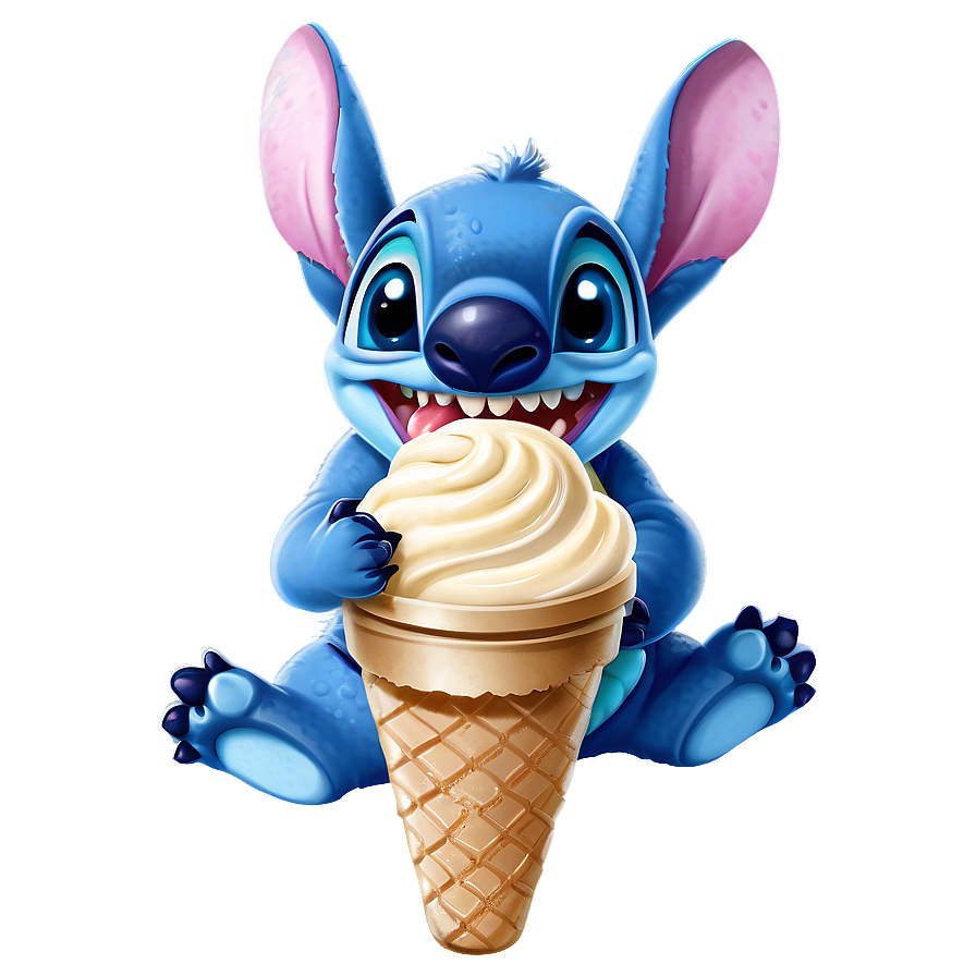 Stitch Eating Ice Cream PNG 61 PNG with transparent background