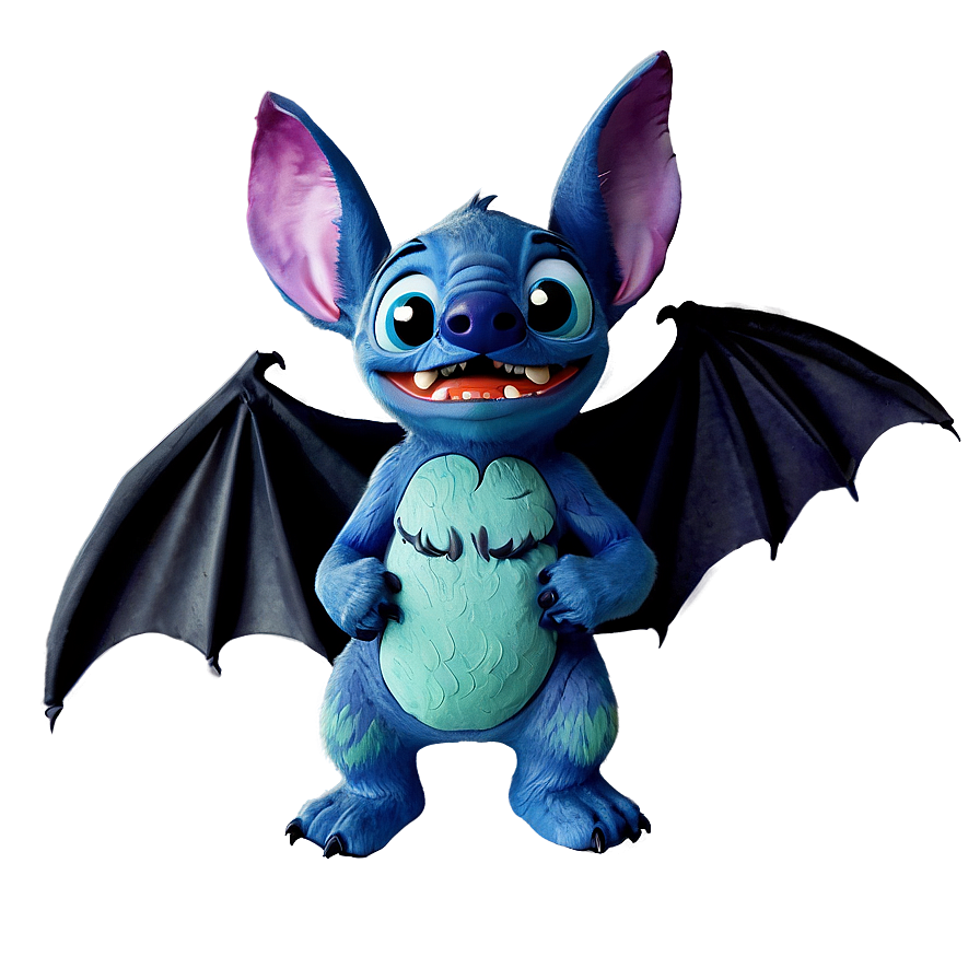 Stitch Halloween Bat Wings Png 06122024