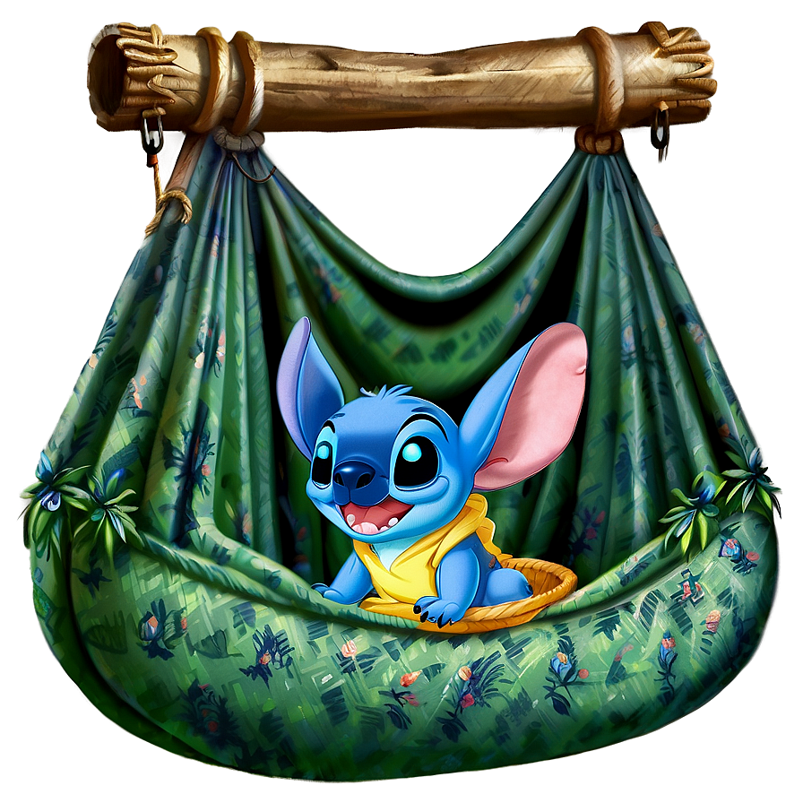 Stitch In A Hammock Png Elw