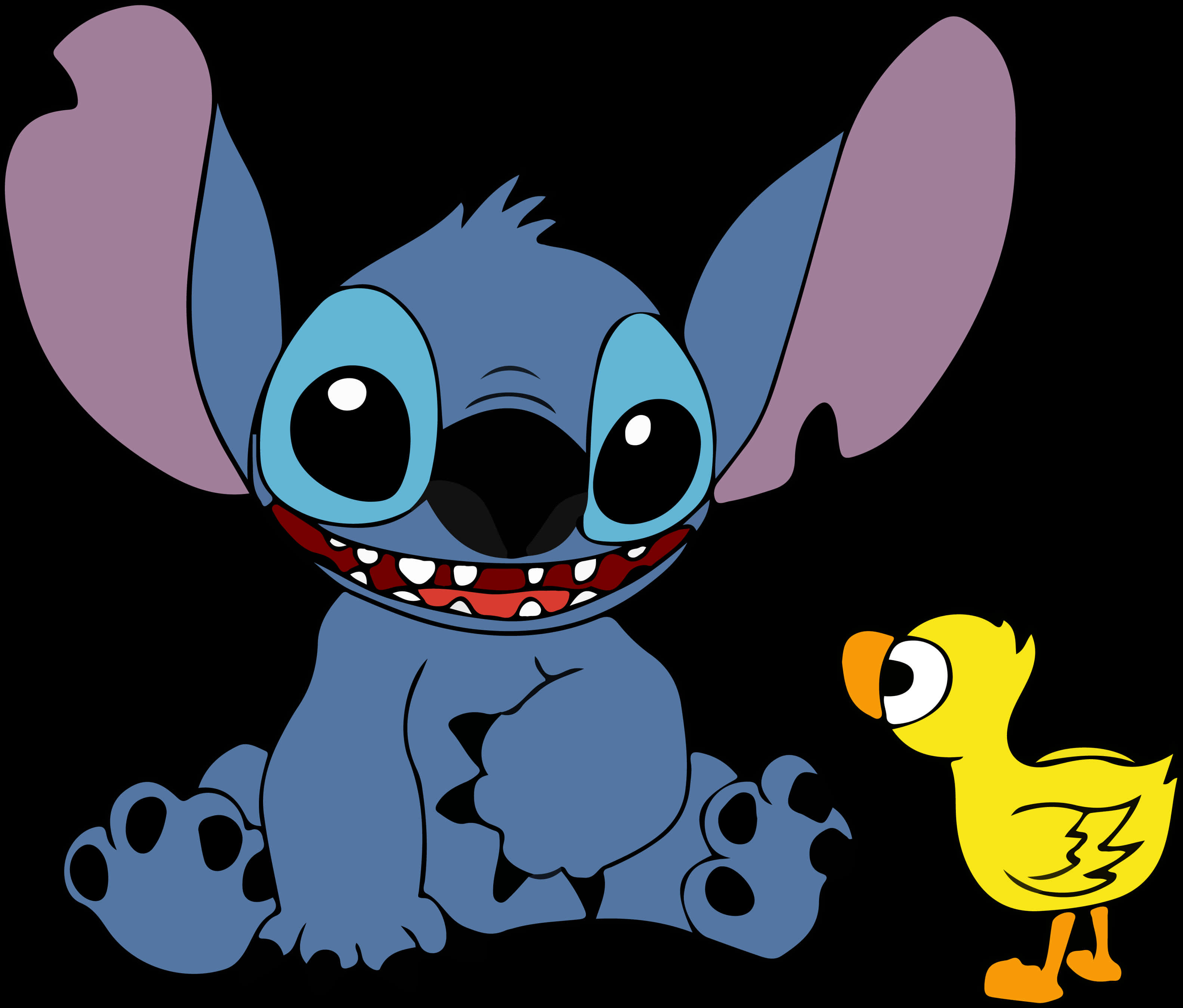 Stitchand Duckling Cartoon