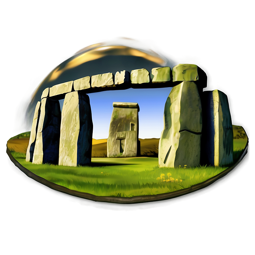 Stone Circle Of Stonehenge Detailed Png Ctm68