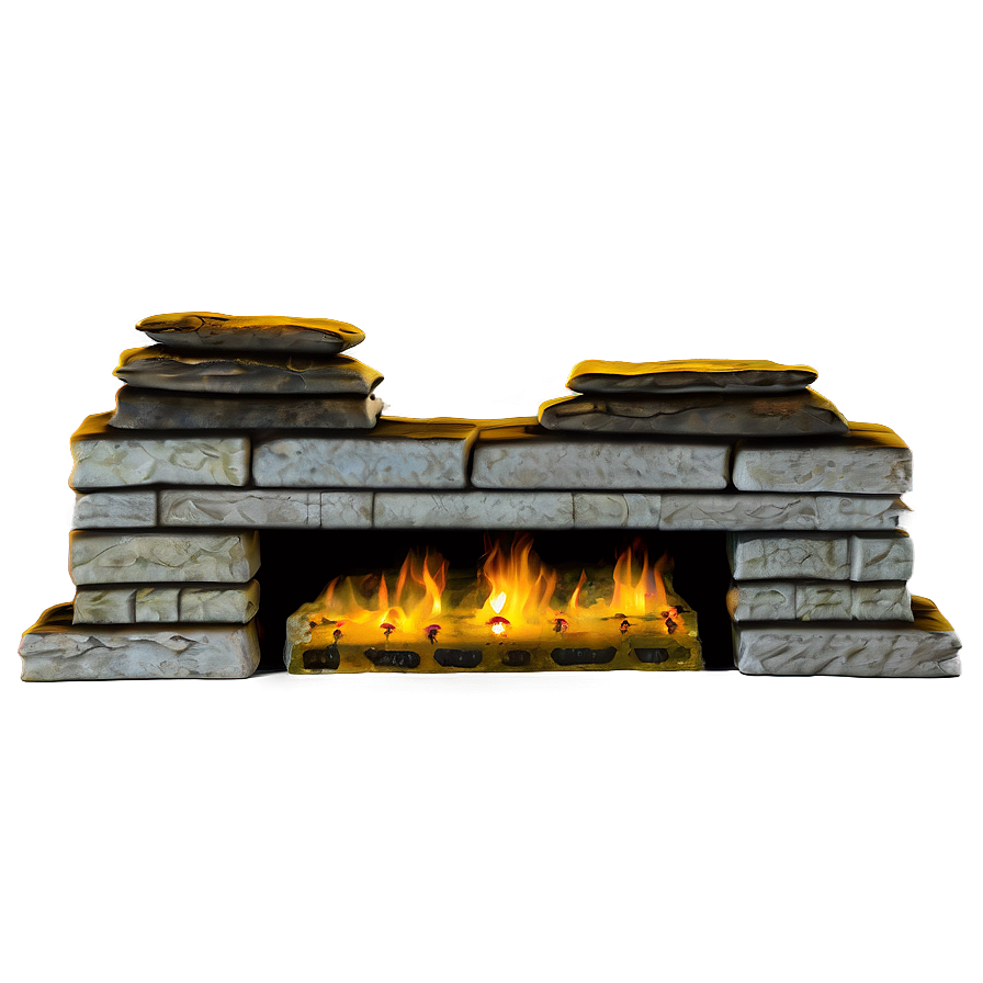 Stone Fireplace Png 2