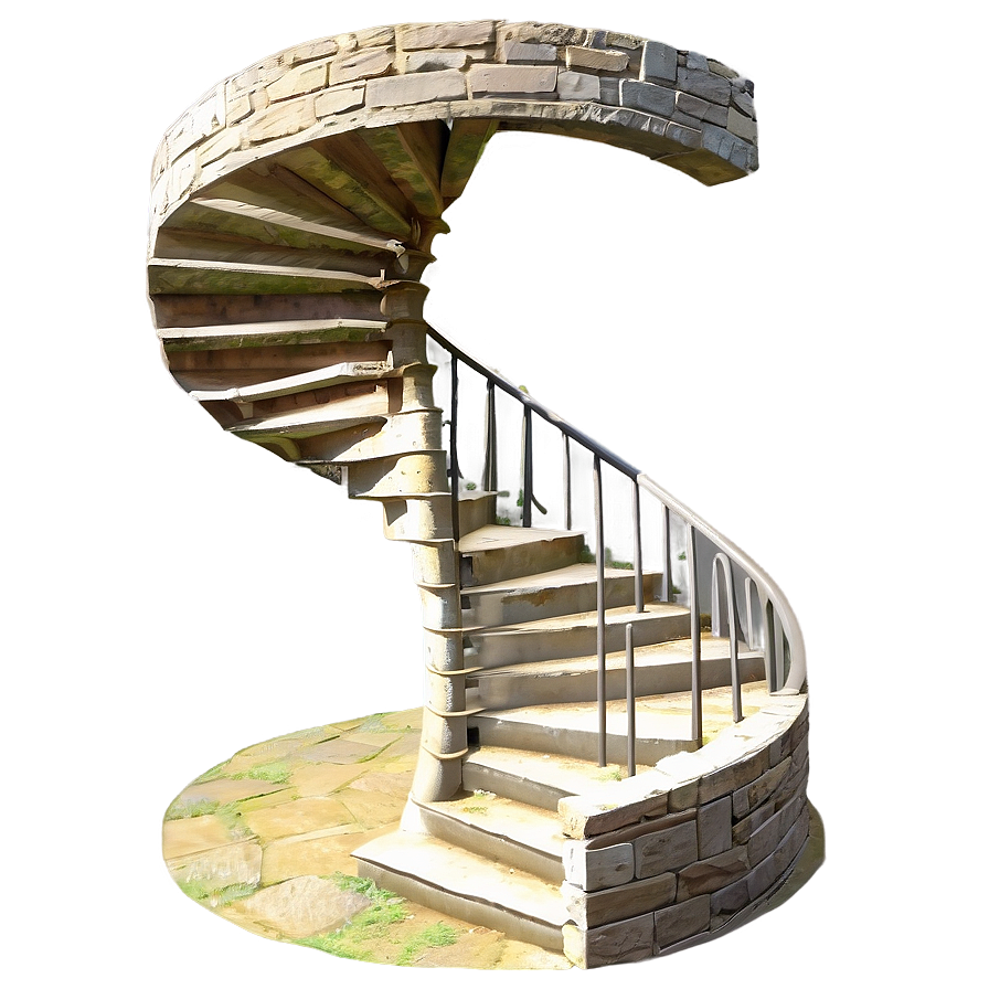 Stone Spiral Staircase Png Rjm21