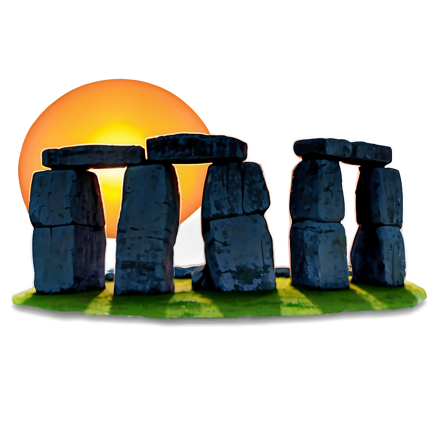 Stonehenge And The Setting Sun Png 06252024