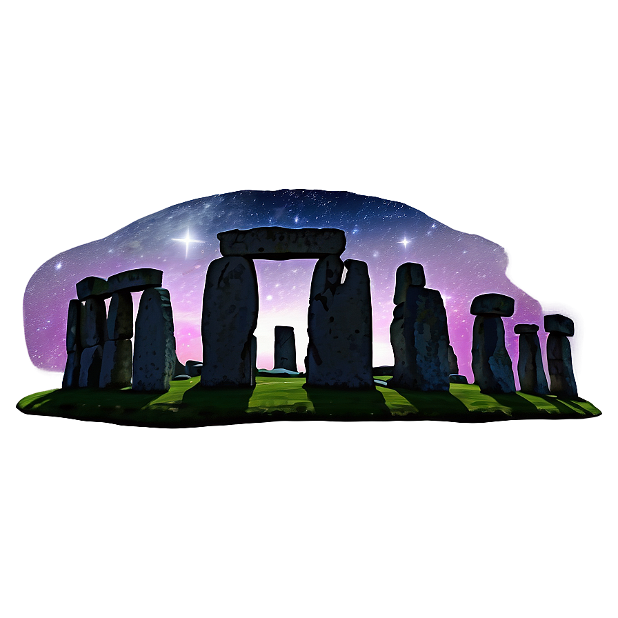 Stonehenge And The Starry Night Sky Png Pac12