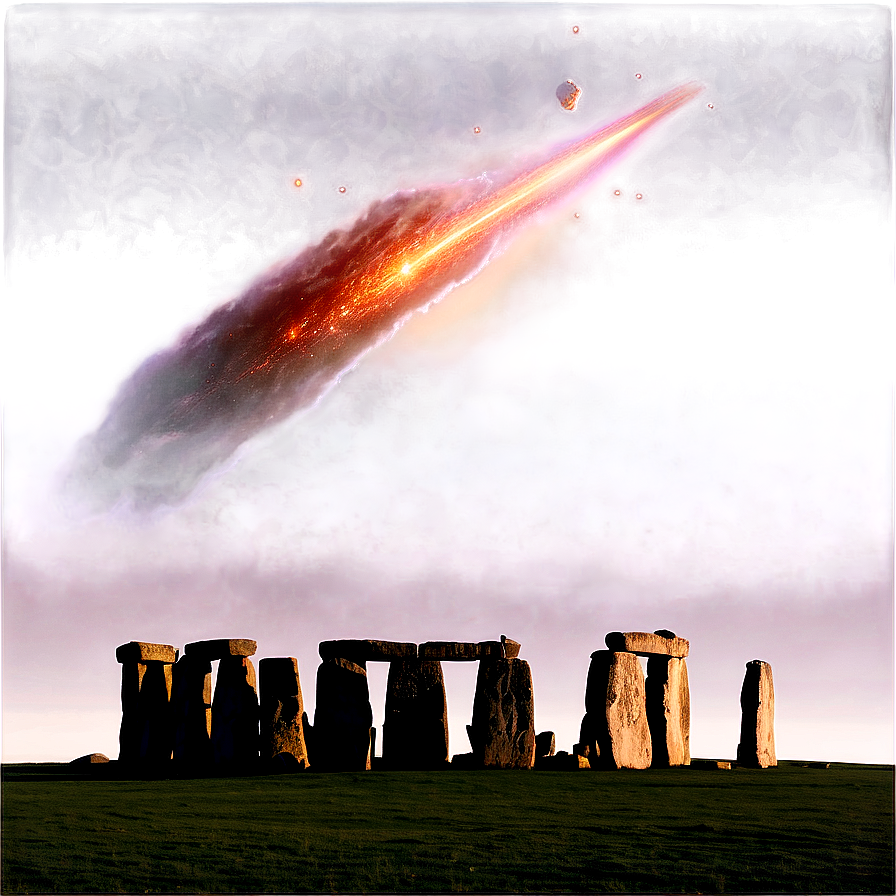 Stonehenge With A Comet In The Sky Png 77