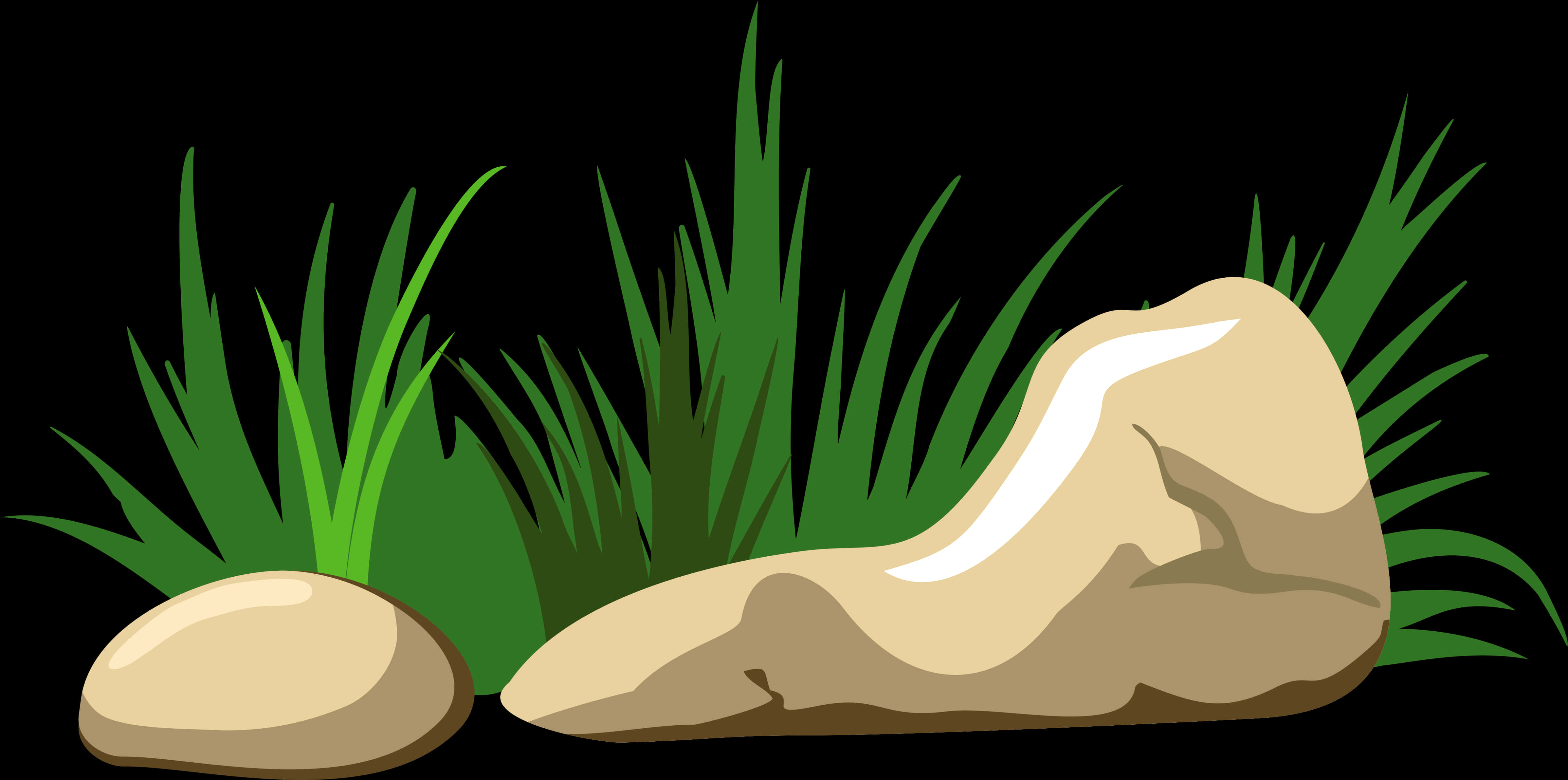 Stonesand Grass Vector Illustration