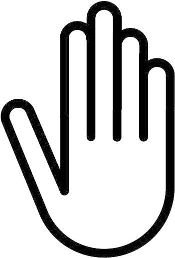 Stop Hand Sign Icon