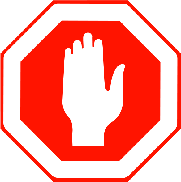 Stop Sign Hand Symbol