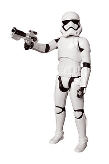 Stormtrooper_ Action_ Pose PNG with transparent background
