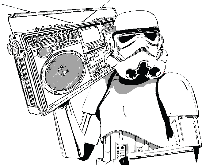 Stormtrooper With Boombox