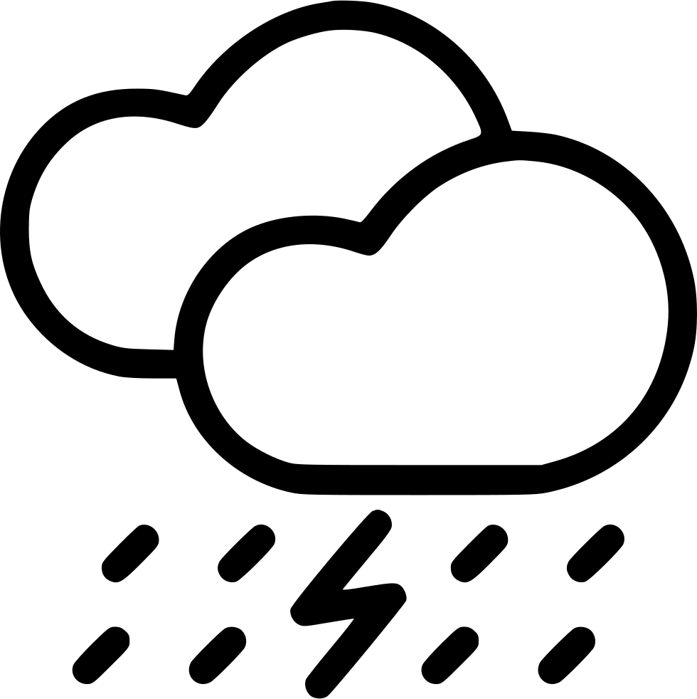 Transparent Raining Dollars Png - Clouds And Rain Black And White Clipart, Png Download PNG with transparent background