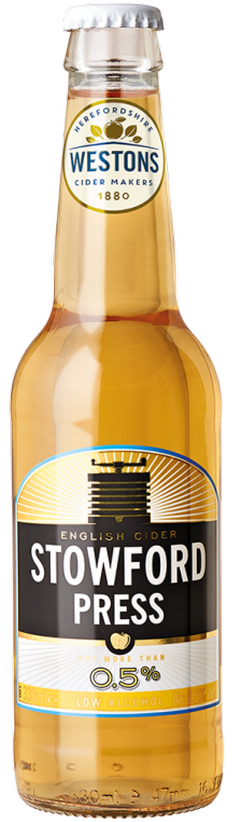 Stowford_ Press_ Low_ Alcohol_ Cider_ Bottle PNG with transparent background