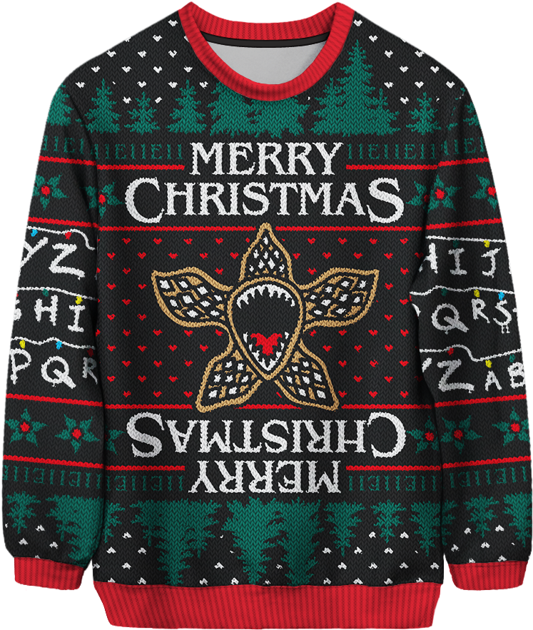 Stranger Things Christmas Sweater, HD Png Download PNG with transparent background