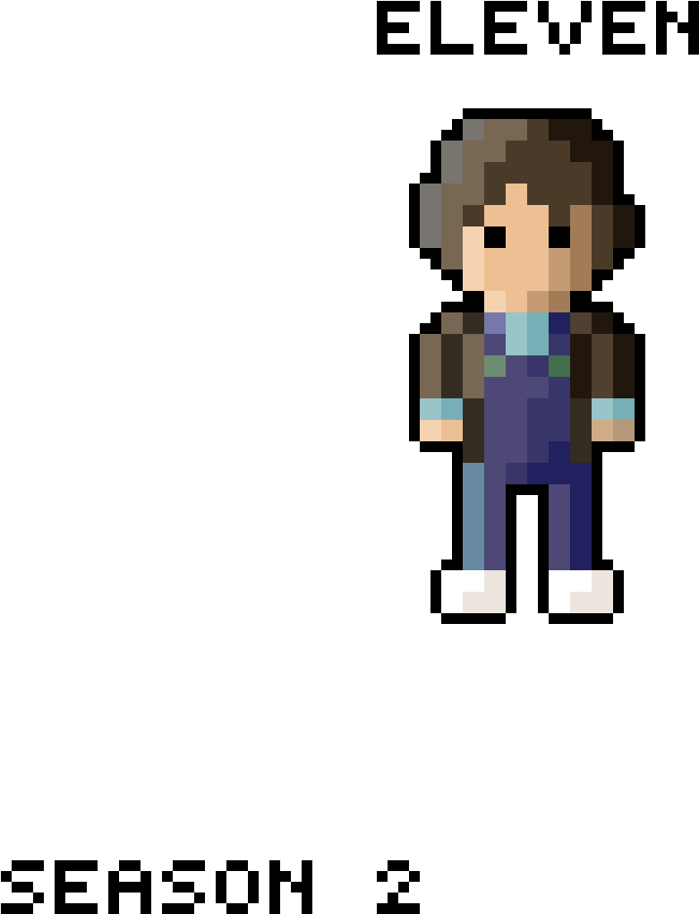 Stranger Things Eleven - Pixel Art Stranger Things Eleven, HD Png Download PNG with transparent background
