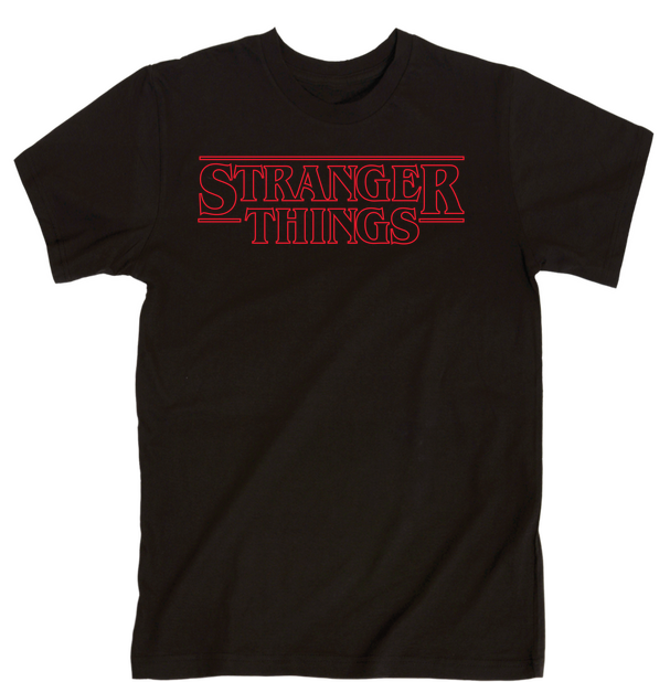 Stranger Things Logo Black T Shirt