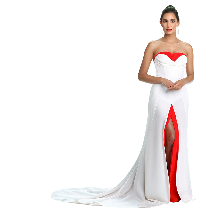 Strapless White Dress Style Png 23