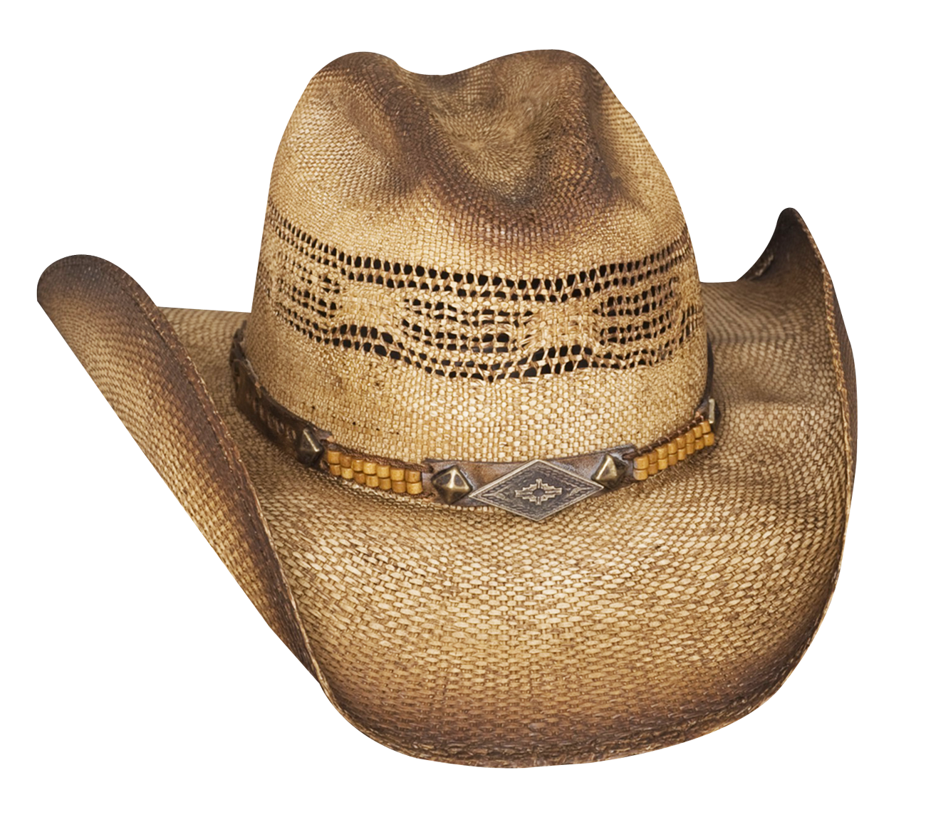 Straw Cowboy Hat Isolated PNG with transparent background