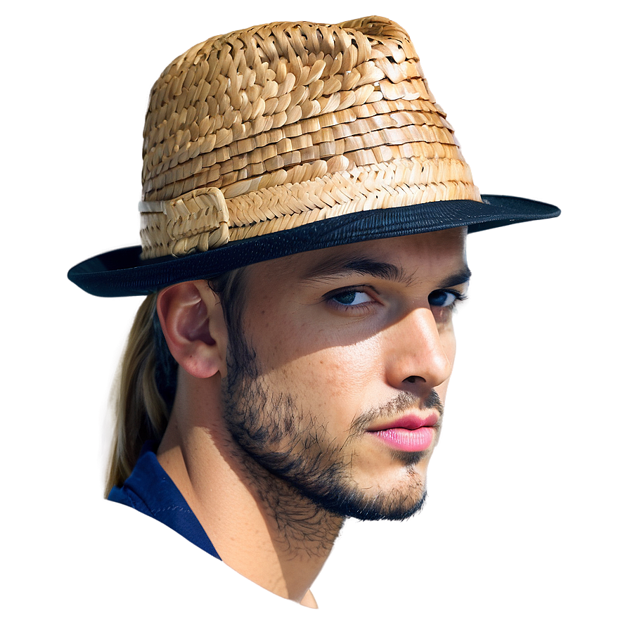 Straw Fedora Hat Png 26