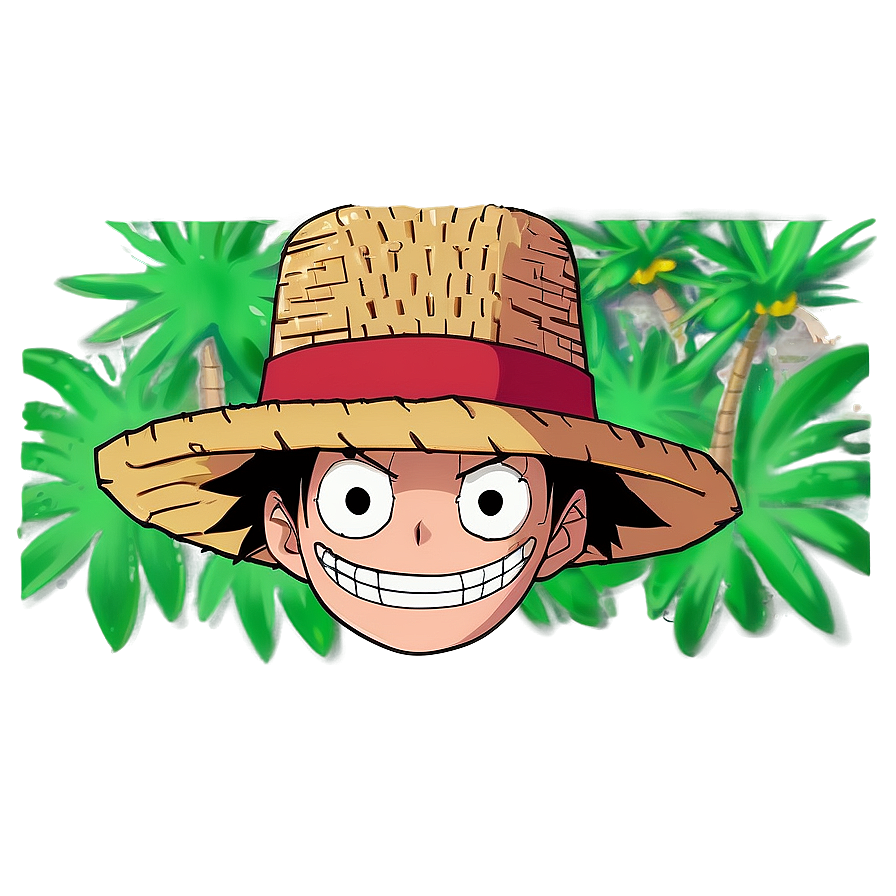 Straw Hat Luffy Illustration PNG wai PNG with transparent background