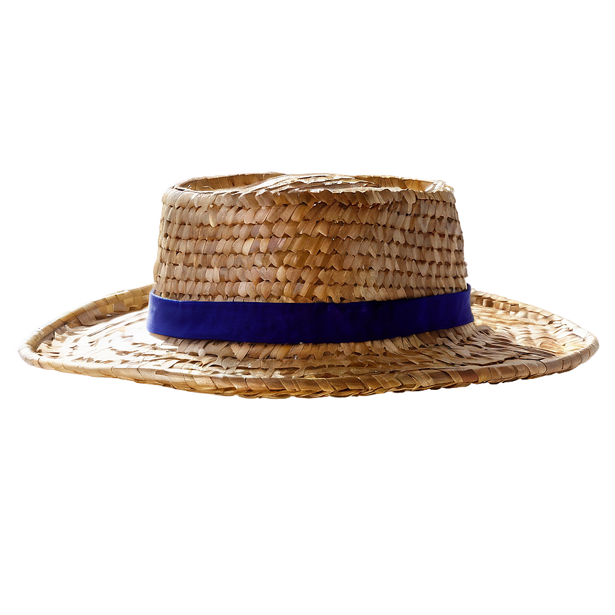 Straw Hat With Band Png 05252024