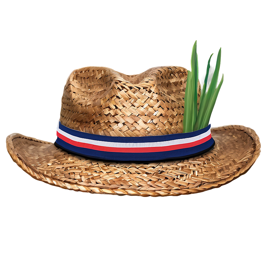 Straw Hat With Band Png 61