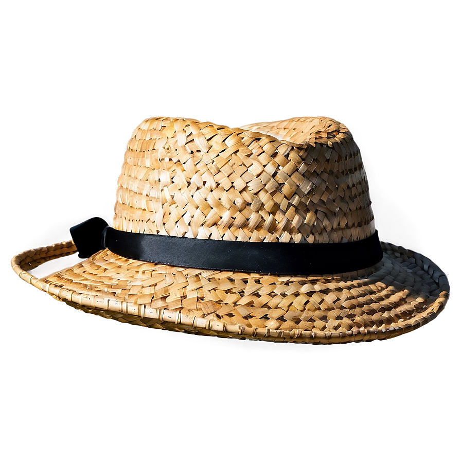 Straw Hat With Bow Png 05252024