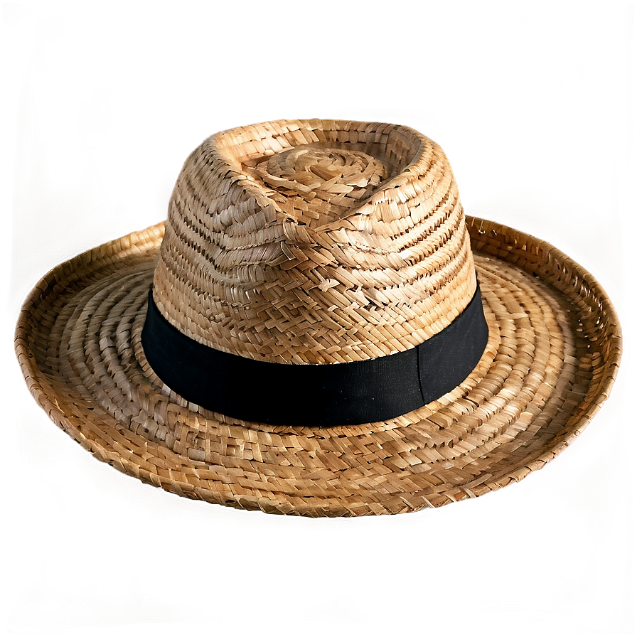 Straw Hat With Fringe Png Hgc10