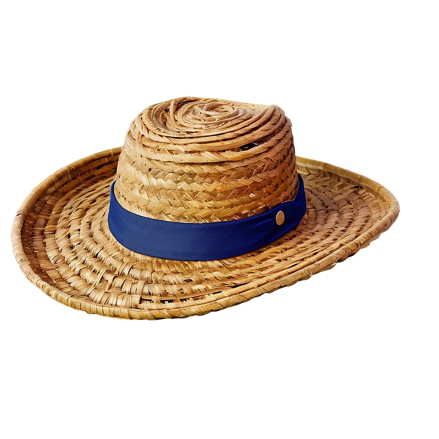 Straw Hat With Scarf Png Ytb11