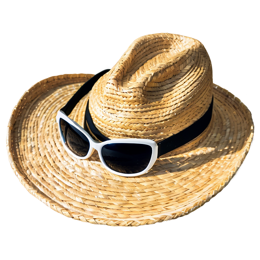 Straw Hat With Sunnies Png Ult32