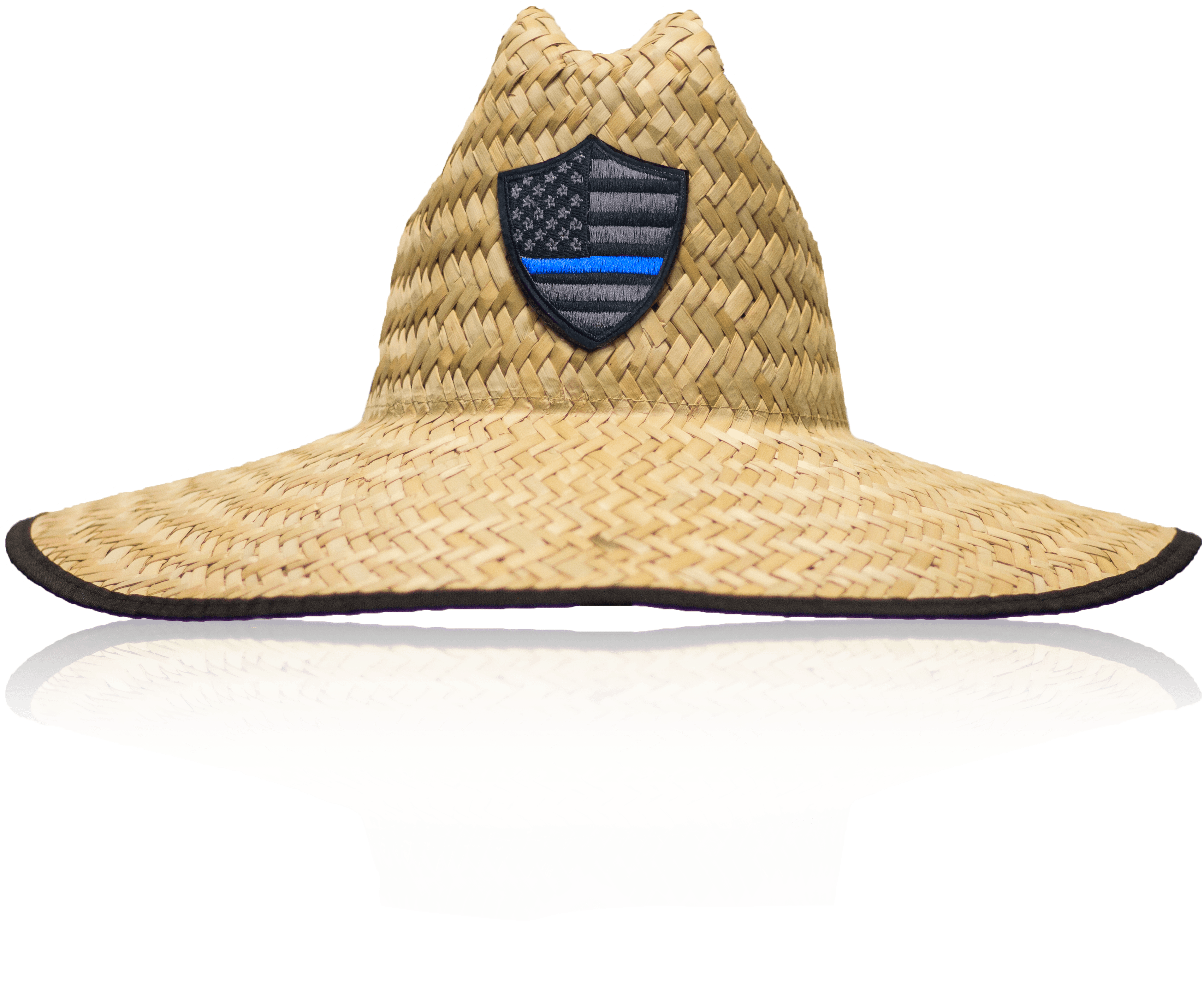 Straw hatwith american shield patch PNG image with a transparent background, free high-resolution download