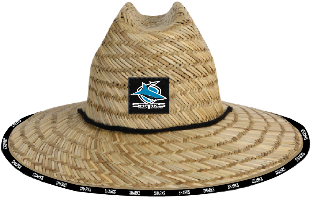 Straw Hatwith Sharks Logo