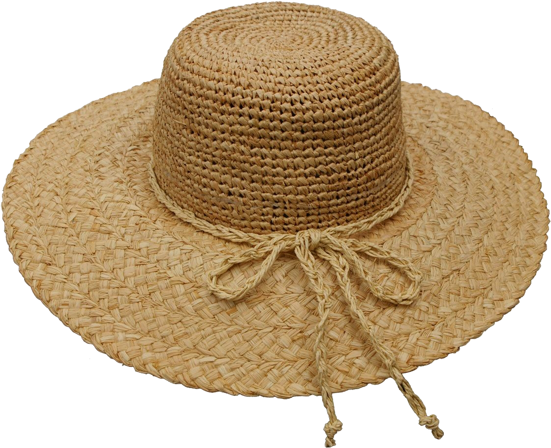 Straw Sun Hatwith Bow Tie