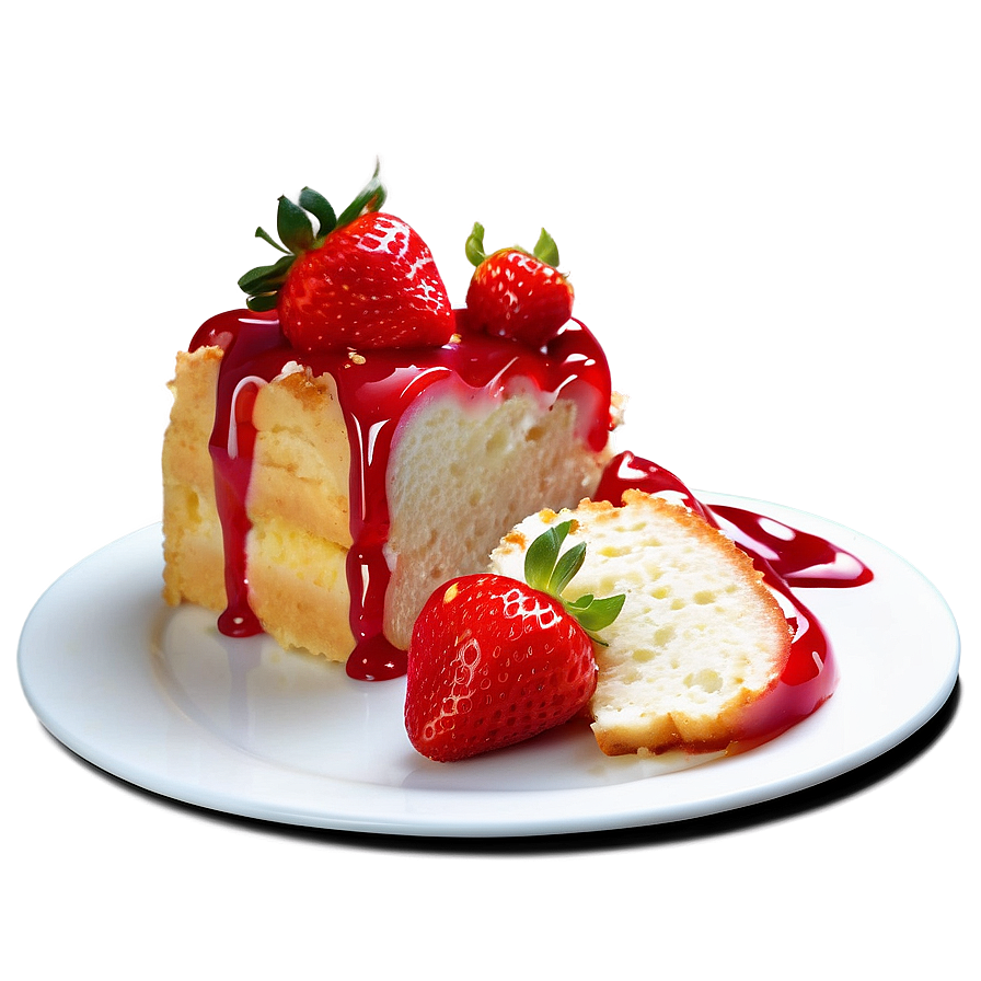 Strawberry Angel Food Cake Png Ybv60